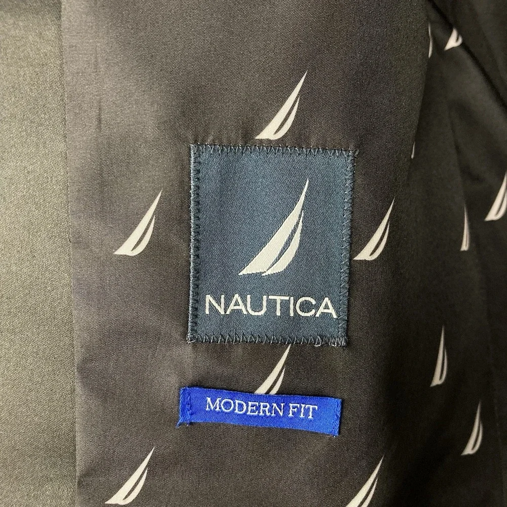 Nautica Mens Modern fit Tuxedo Jacket 38R No Pants Black Stretch